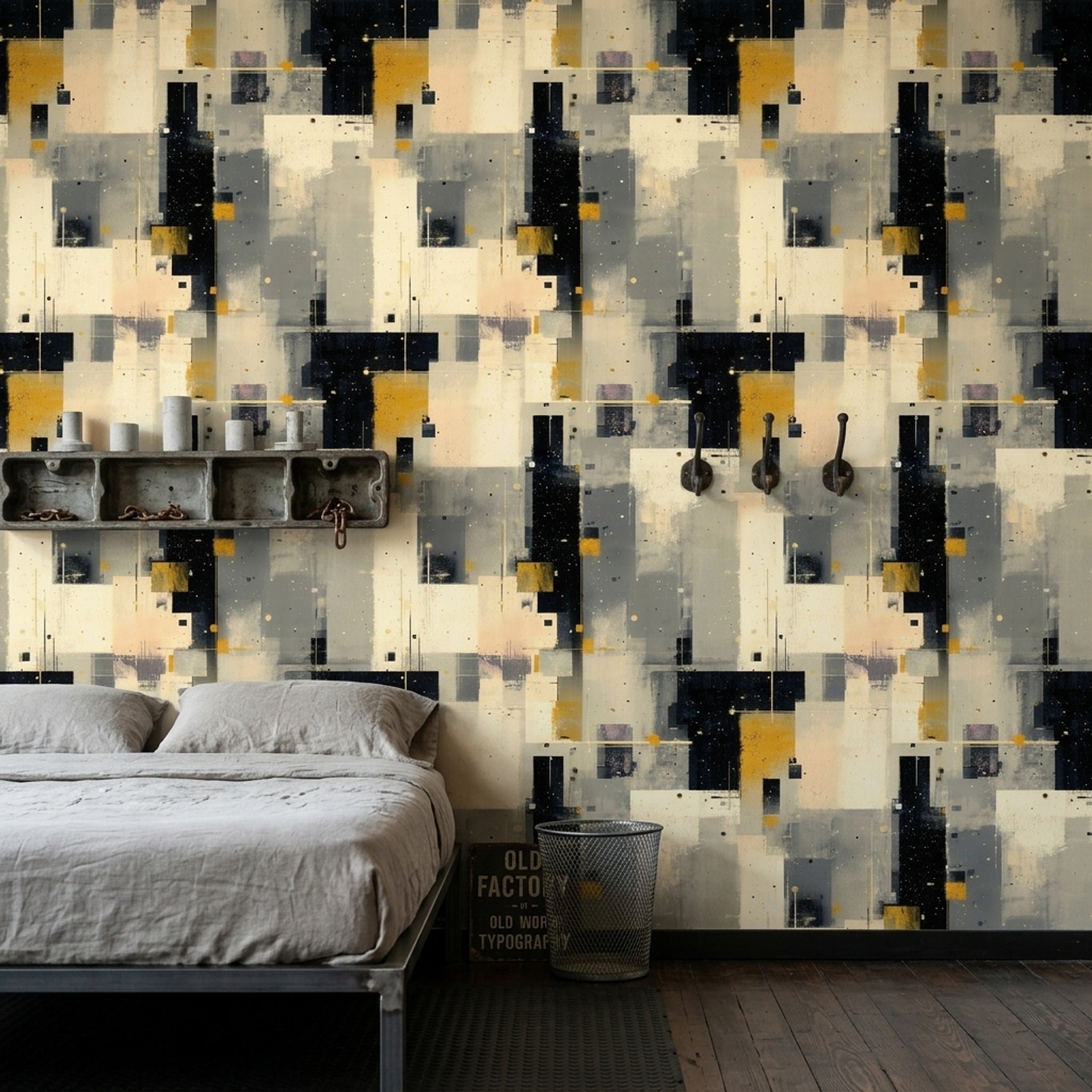 Abstract Wallpaper Geometric Removable Modern Wall Double Roll