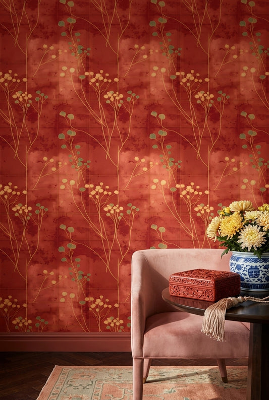 Watercolor Texture Wallpaper Botanical Vintage Decorative Mural