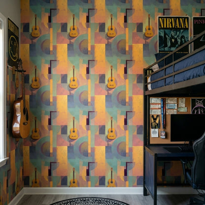 Mid Century Modern Wallpaper Retro Modern Removable Wall Decor