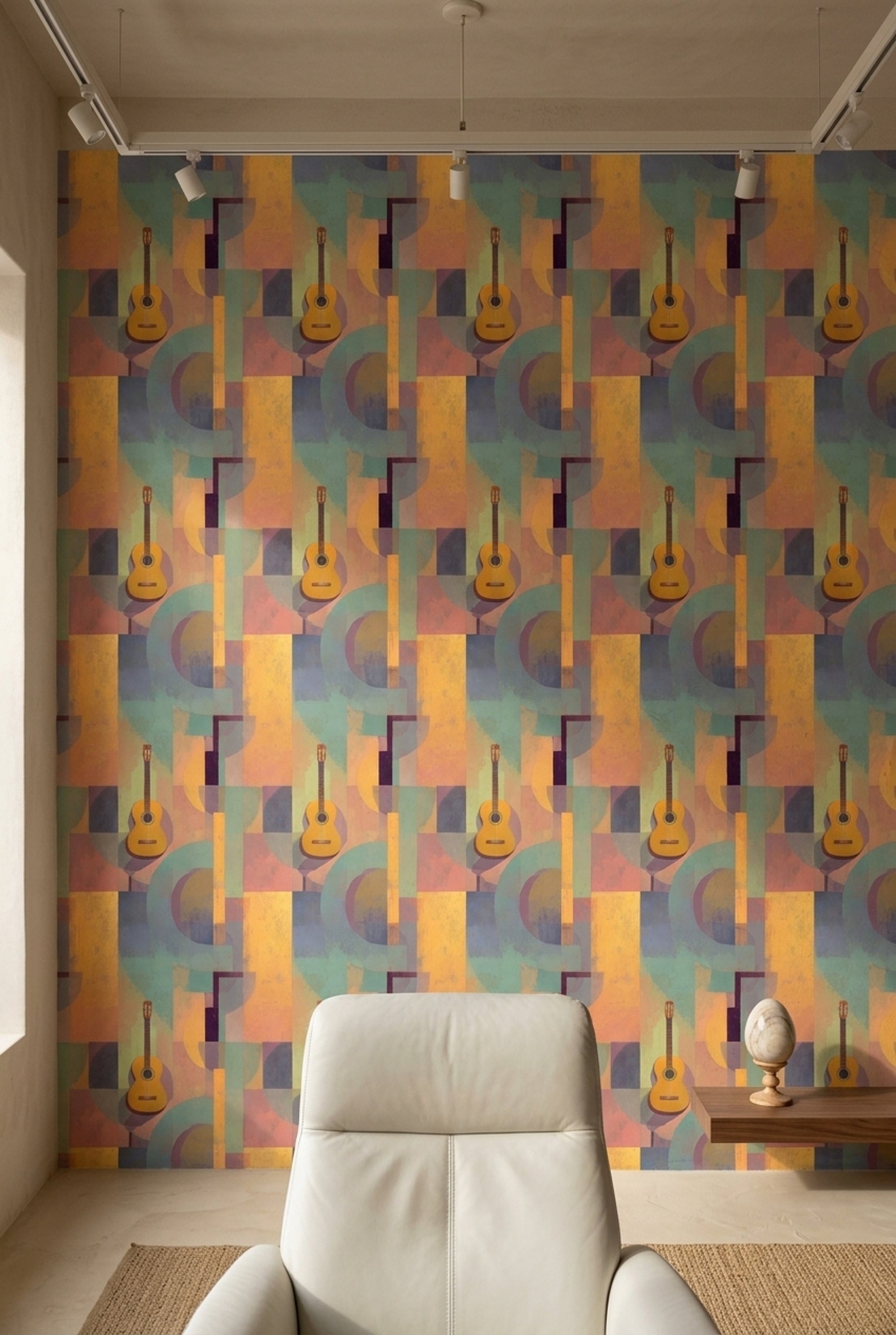 Mid Century Modern Wallpaper Retro Modern Removable Wall Decor