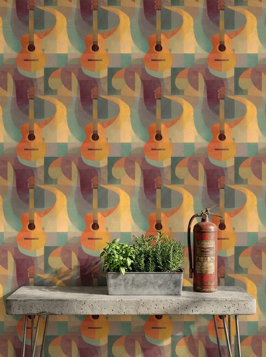 Mid-Century Modern Wallpaper Retro Vintage Decorative Mural