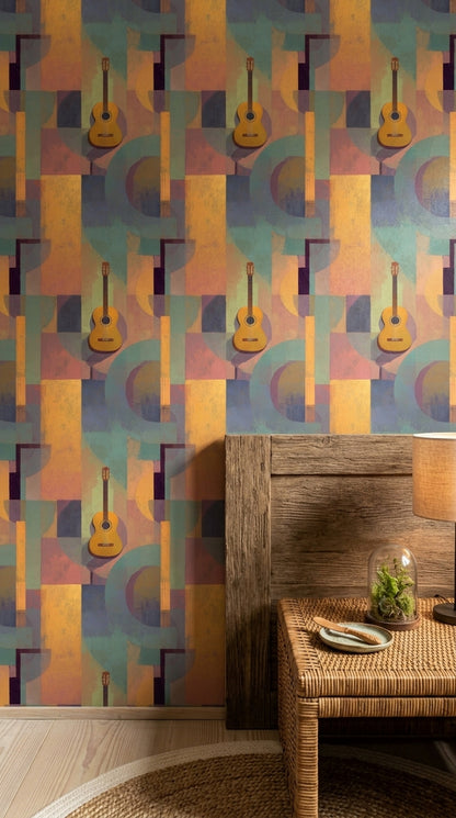 Mid Century Modern Wallpaper Retro Modern Removable Wall Decor