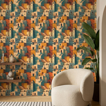 Walls Wallpaper Architecture Removable Mediterranean Wall Double Roll