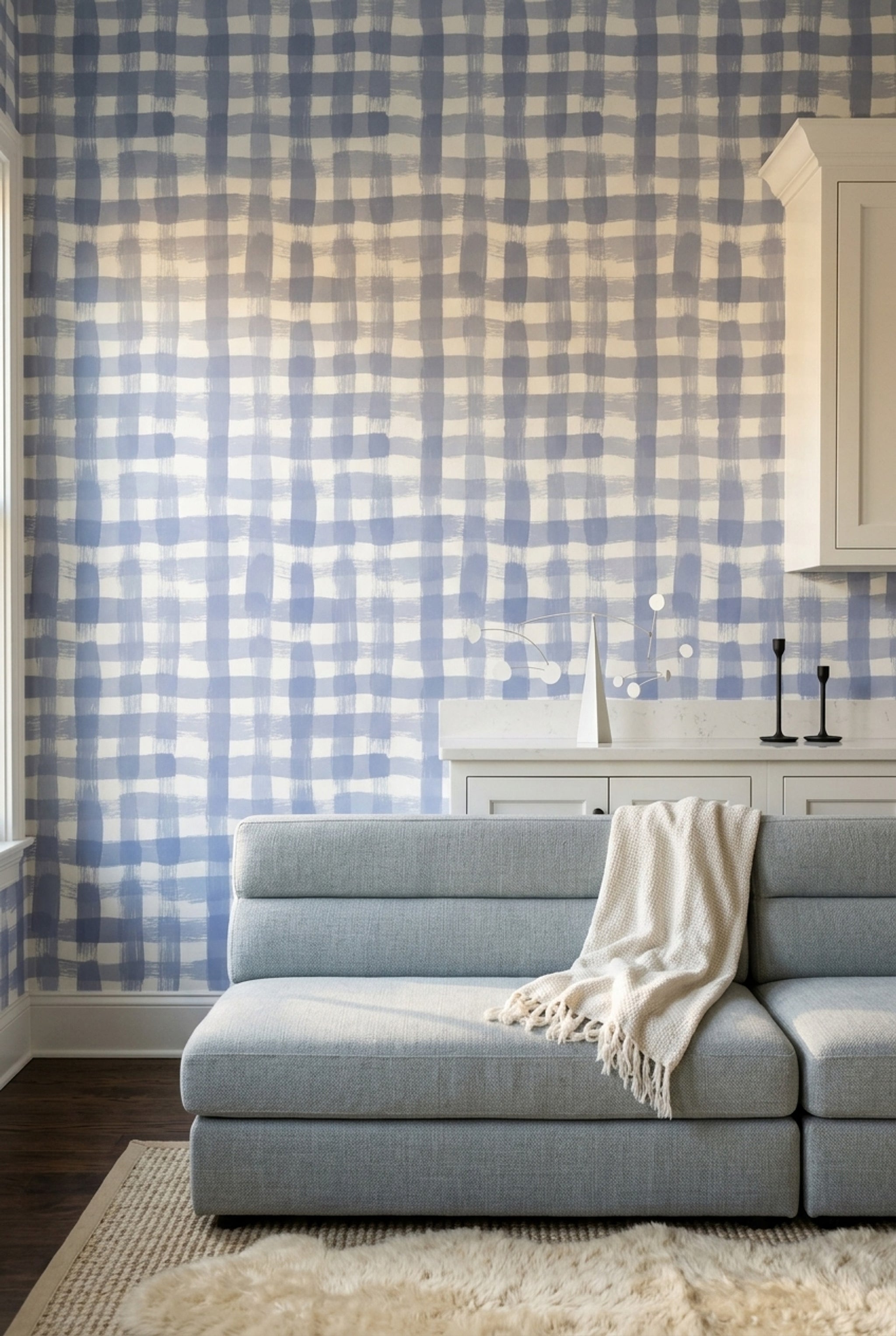 White Background Wallpaper Airy Calm Decorative Mural