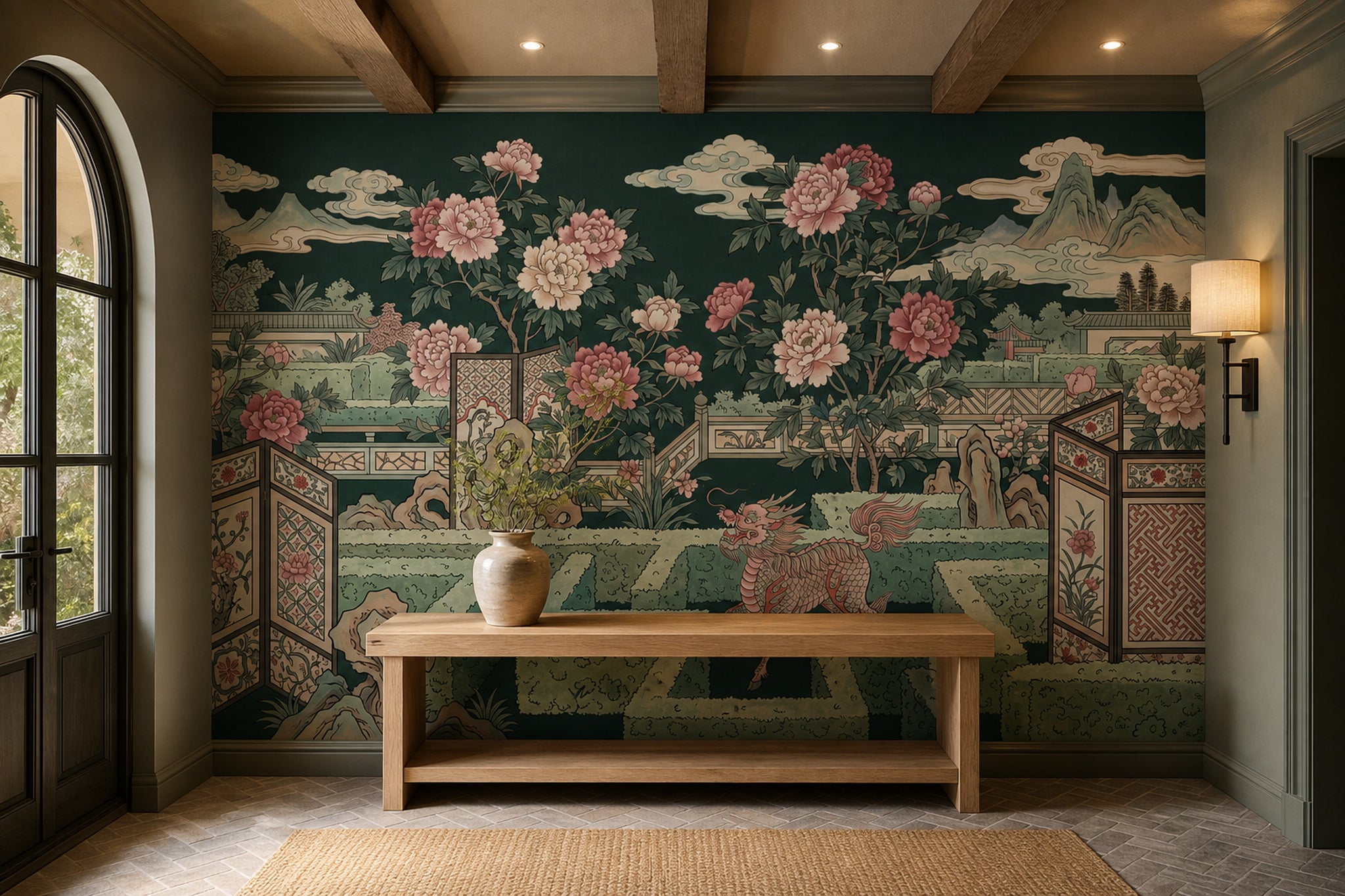 Walls Wallpaper Garden Architecture Removable Wall Decor