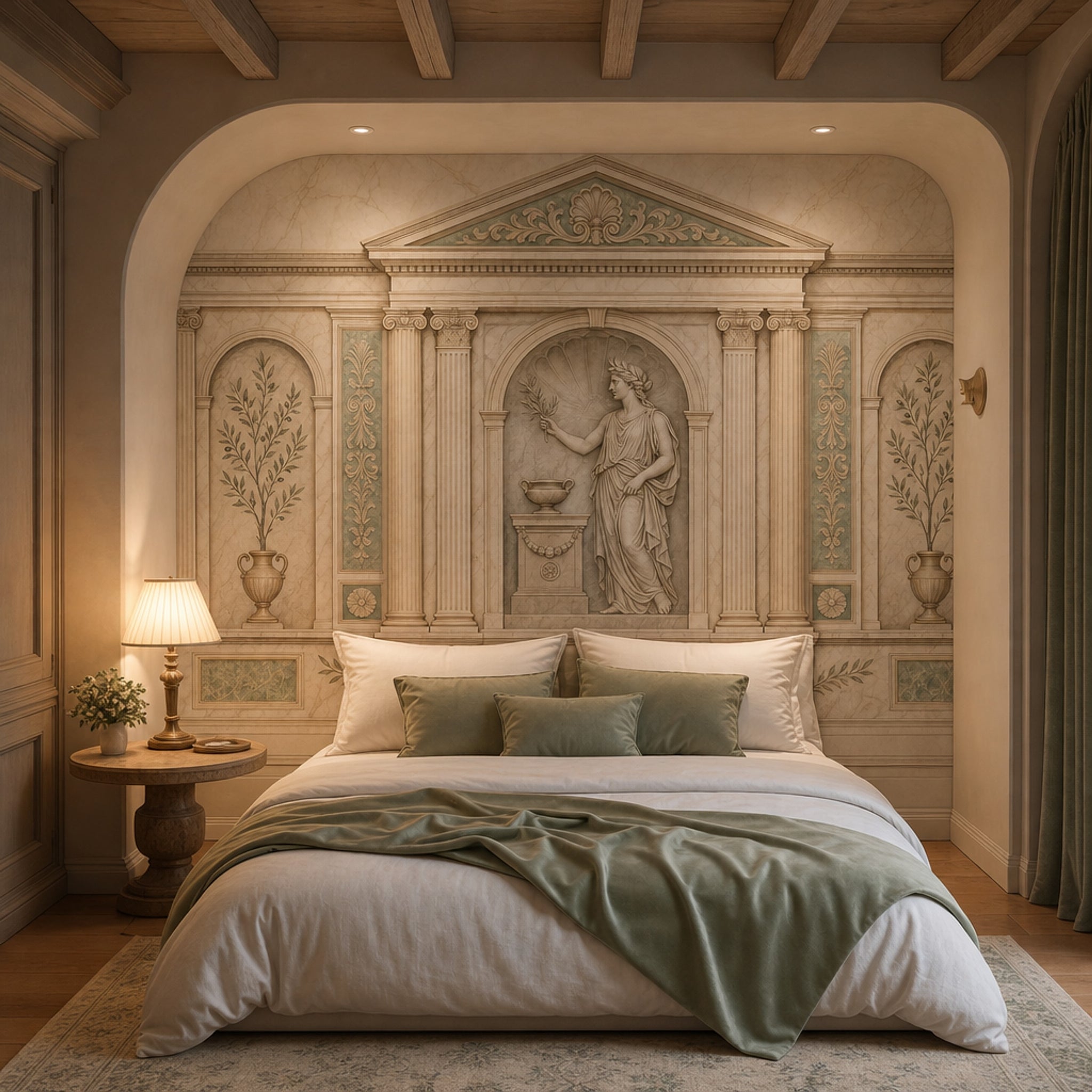 Greco Roman Wallpaper Fresco Removable Marble Wall Decor