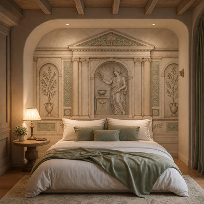 Greco Roman Wallpaper Fresco Removable Marble Wall Decor