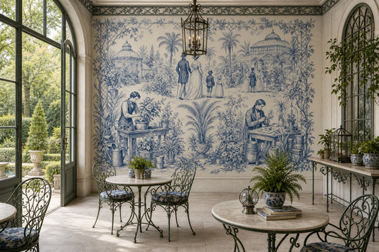 Toile Wallpaper Victorian Garden Botanical Conservatory Wall Mural