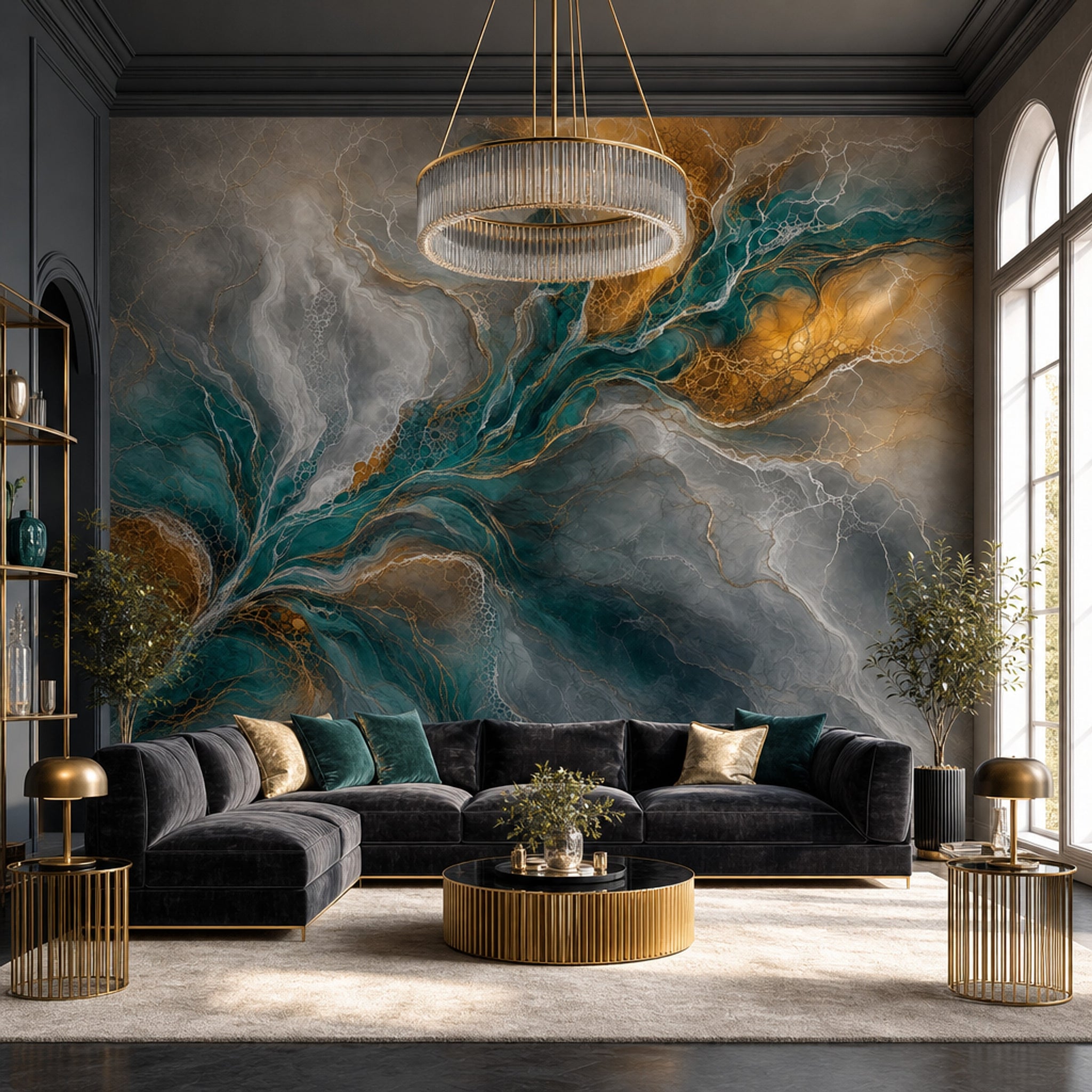 Geode Wallpaper Marble Fluid Art Removable Wall Decor
