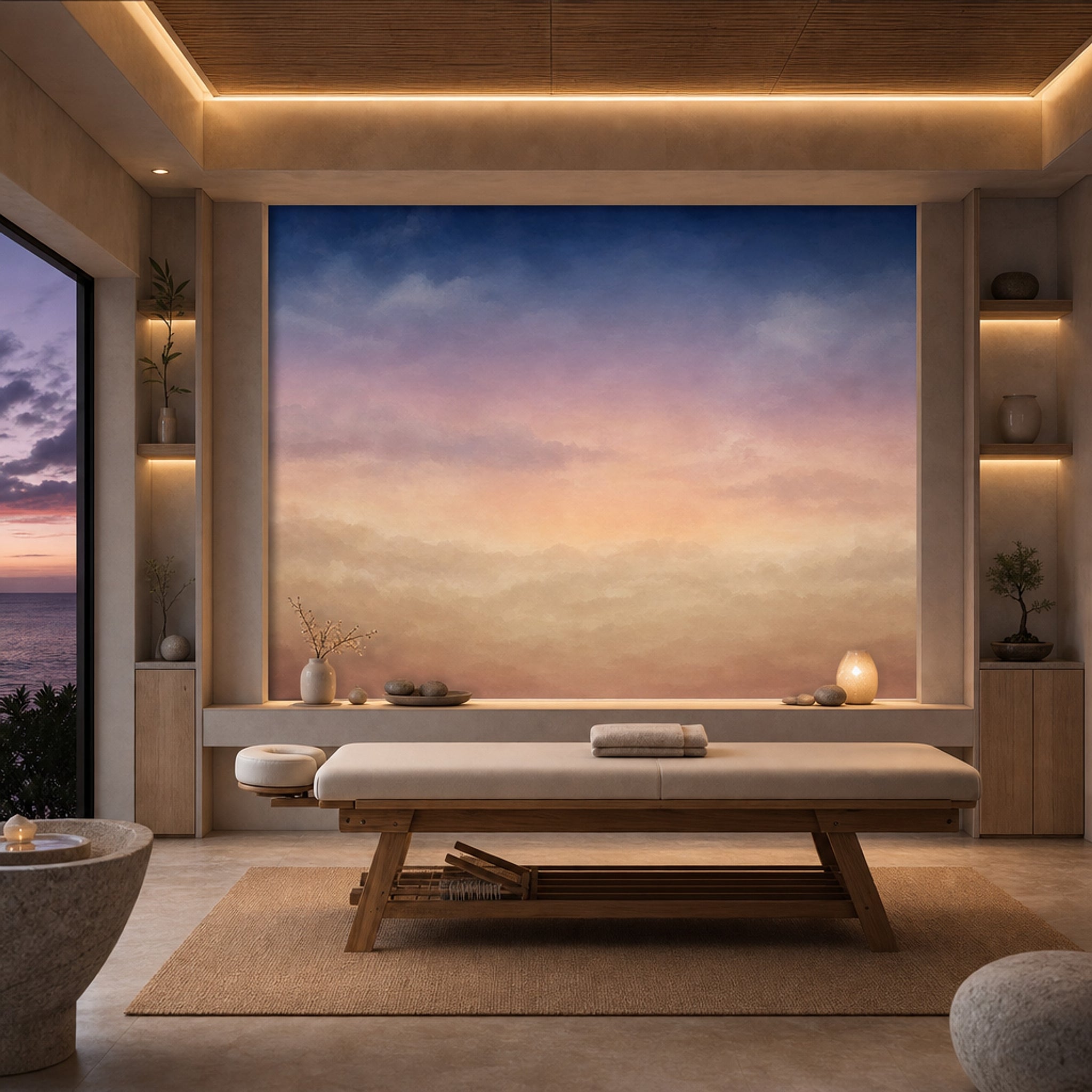 Ombre Gradient Wallpaper Sky Watercolor Removable Wall Decor