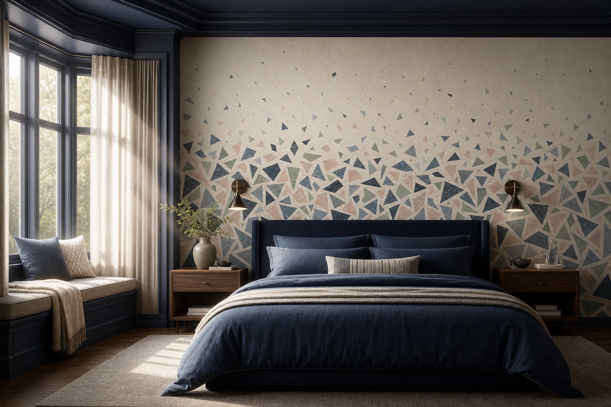 Stone Background Wallpaper Textured Surface Terrazzo Pattern Wall Mural