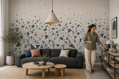 Stone Background Wallpaper Textured Surface Terrazzo Pattern Wall Mural