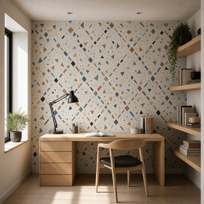 White Background Wallpaper Mid Century Modern White Background Wall Mural