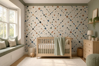 White Background Wallpaper Mid Century Modern White Background Wall Mural