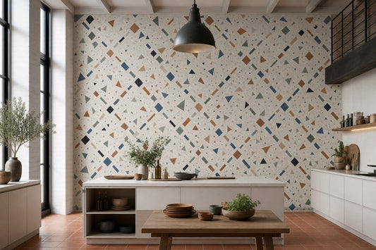 White Background Wallpaper Mid Century Modern White Background Wall Mural