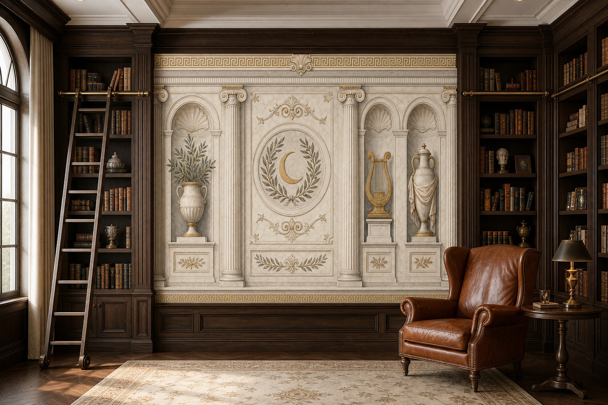 Greco Roman Wallpaper Marble Removable Columns Wall Decor