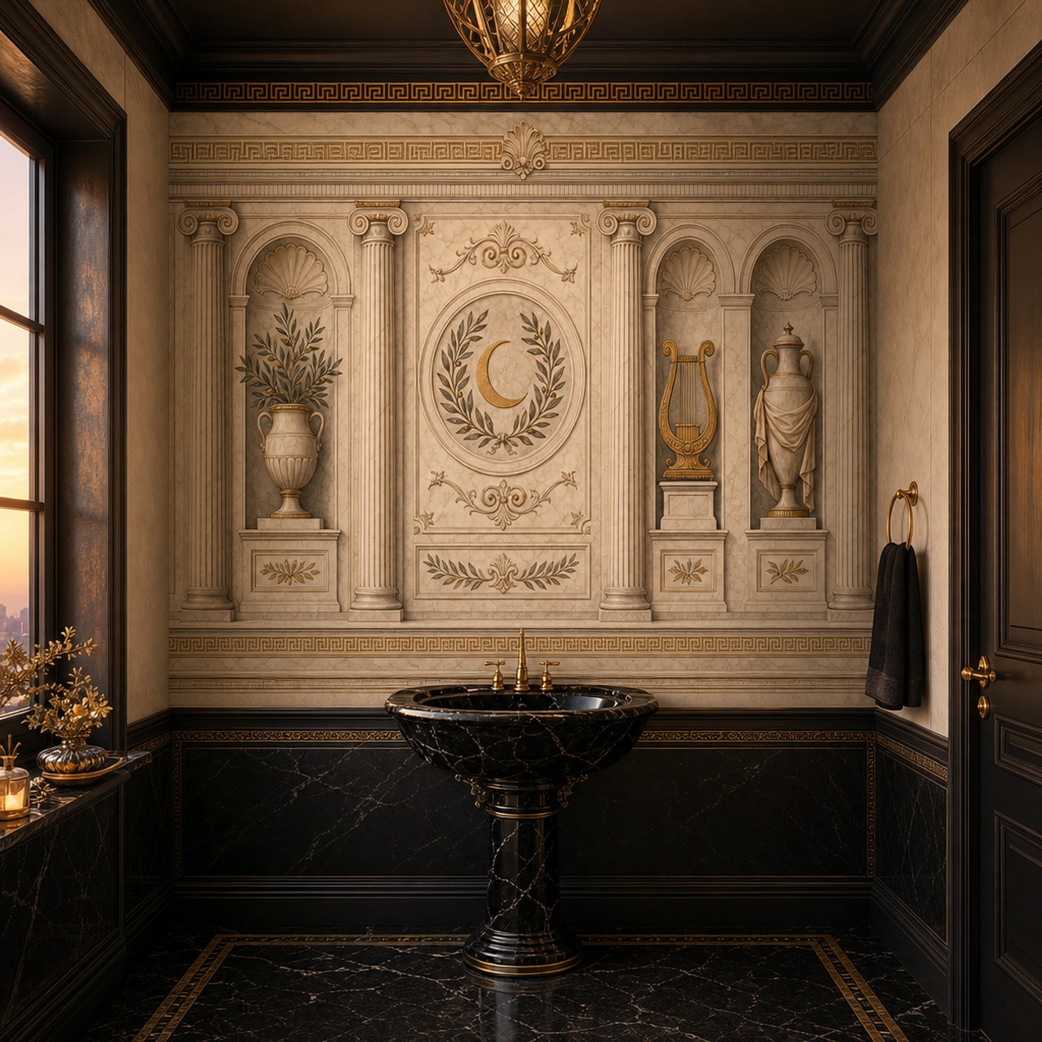 Greco Roman Wallpaper Marble Removable Columns Wall Decor