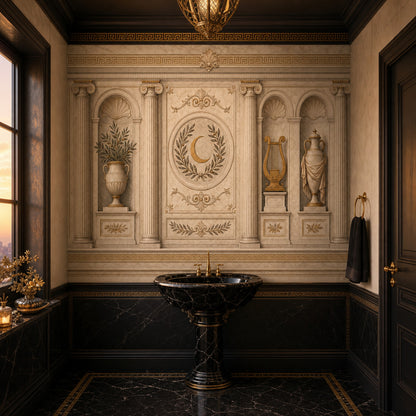 Greco Roman Wallpaper Marble Removable Columns Wall Decor