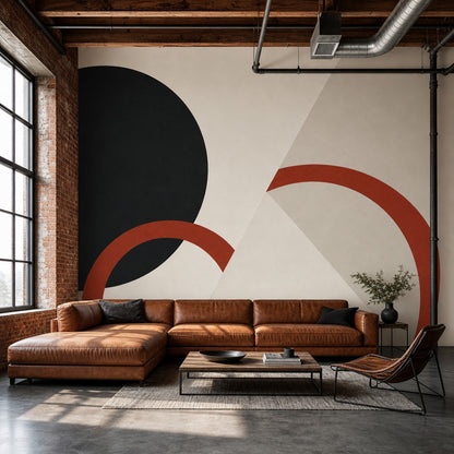 Mid Century Modern Wallpaper Paper Texture Removable Wall Decor