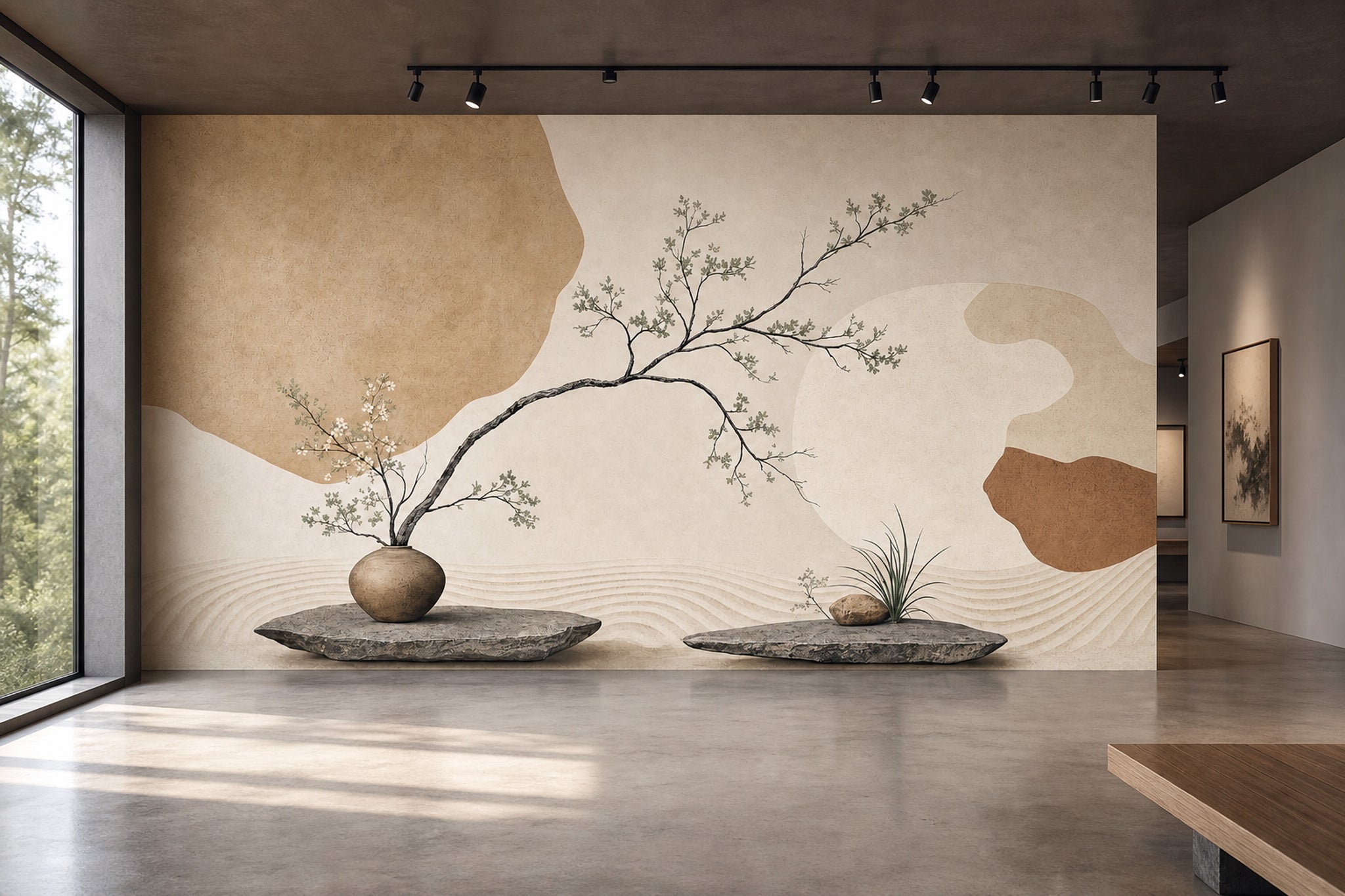 Zen Wallpaper Minimalist Removable Japanese Inspired Wall Decor
