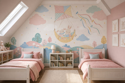 White Background Wallpaper Nursery Kids Wall Mural
