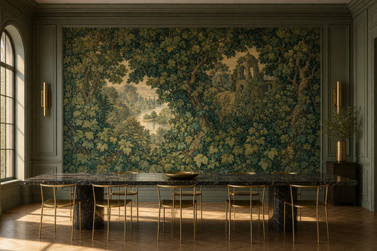 Antique Scenic Mural Wallpaper Vintage Tapestry European Countryside Removable Wall Decor