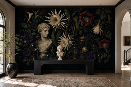 Dark Wallpaper Moody Removable Botanical Wall Decor