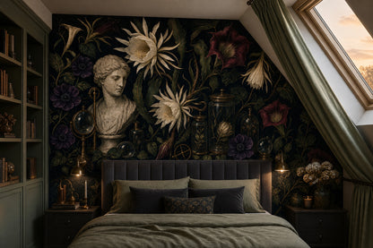 Dark Wallpaper Moody Removable Botanical Wall Decor