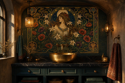 Starry Night Wallpaper Moonlight Vintage Wall Mural