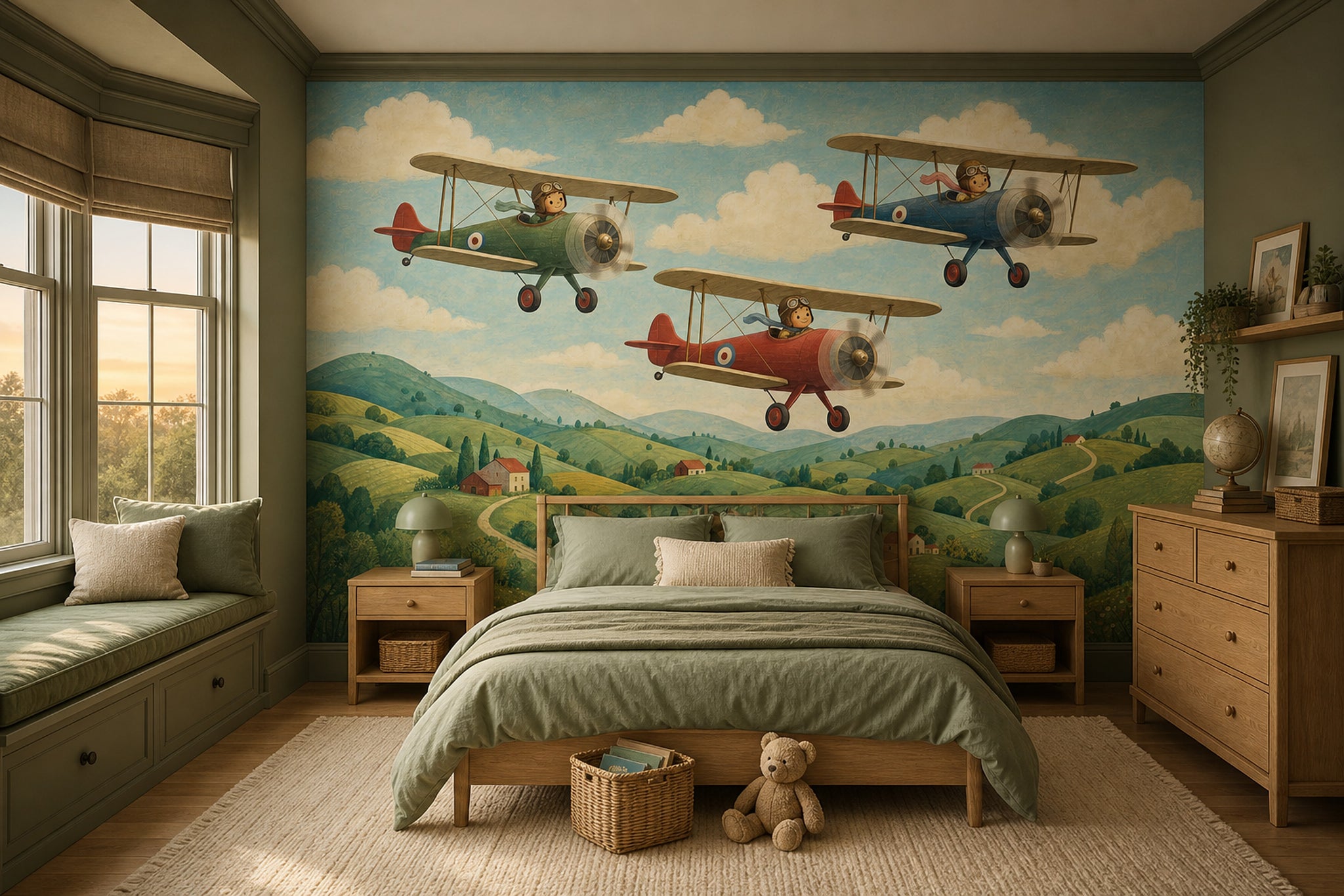 Blue Sky Clouds Wallpaper Walls Wall Mural