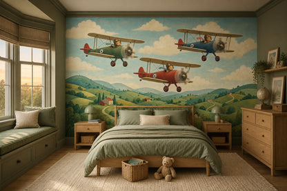 Blue Sky Clouds Wallpaper Walls Wall Mural