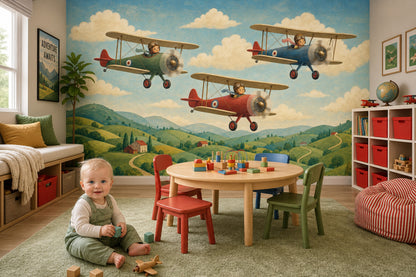 Blue Sky Clouds Wallpaper Walls Wall Mural