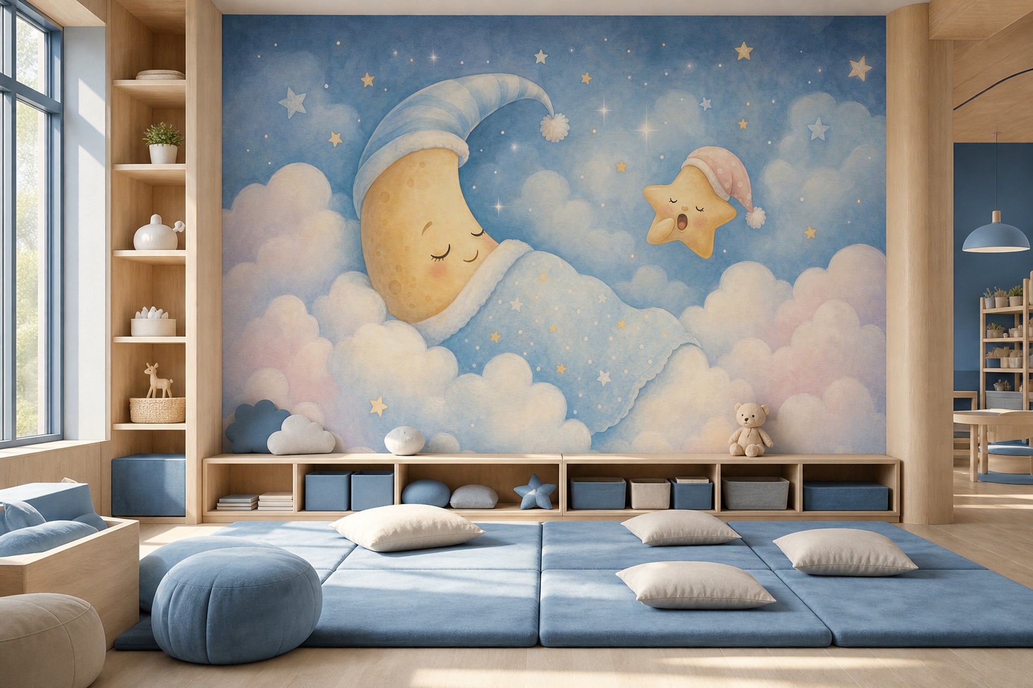Watercolor Texture Wallpaper Pastel Nursery Wall Mural