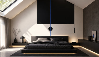 Solid Black Wallpaper Minimal Removable Modern Wall Decor