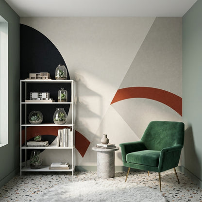 Mid Century Modern Wallpaper Paper Texture Removable Wall Decor