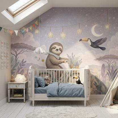 Watercolor Texture Wallpaper Pastel Illustration Removable Nursery Wall Decor