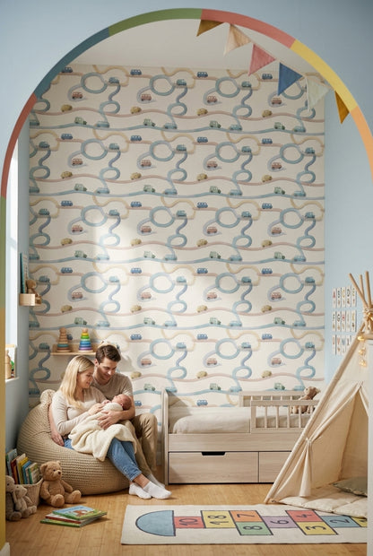 White Background Wallpaper Light Texture Playful Decorative Mural
