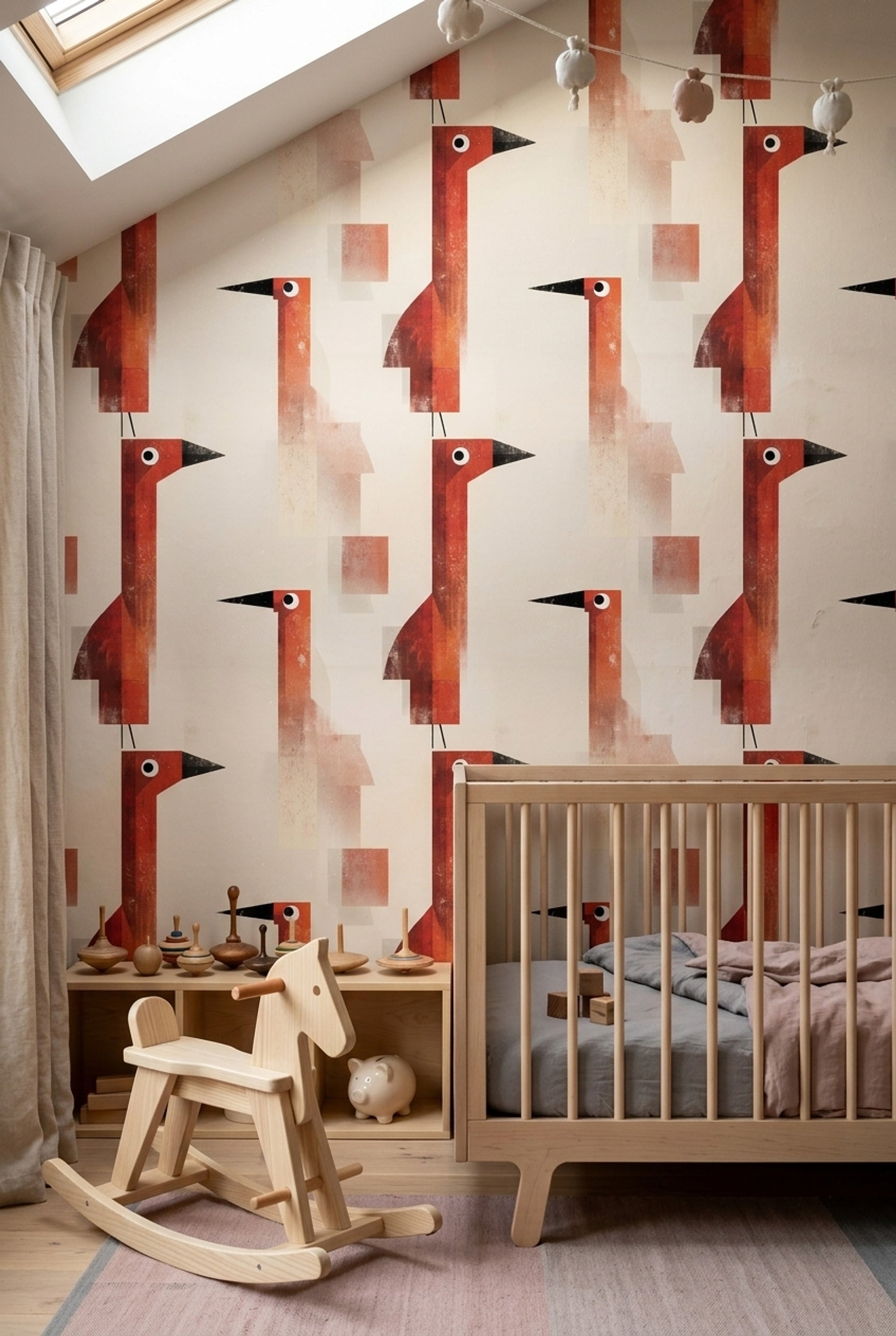 Mid Century Modern Wallpaper Retro Geometric Decorative Mural