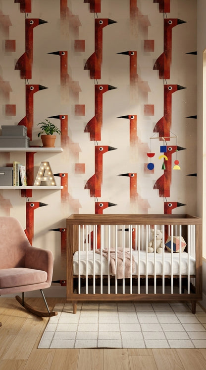 Mid Century Modern Wallpaper Retro Geometric Decorative Mural