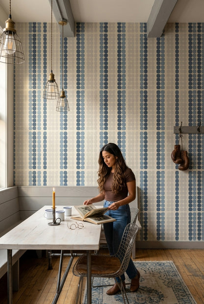 Mid Century Modern Wallpaper Retro Minimalist Decorative Mural