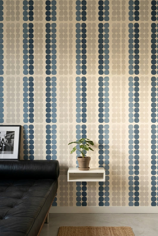 Mid Century Modern Wallpaper Retro Minimalist Decorative Mural