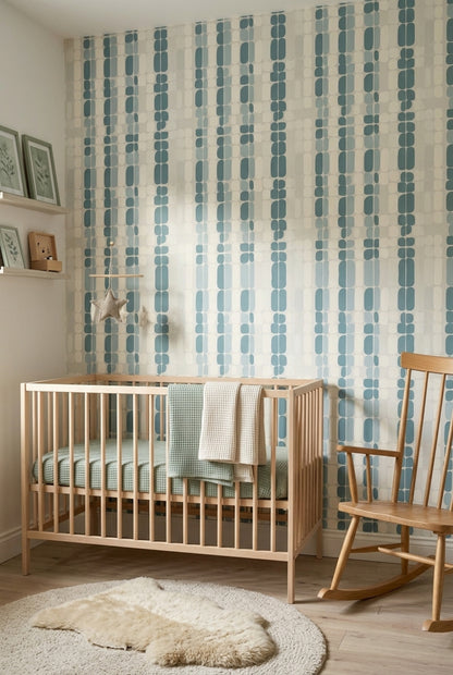 White Background Wallpaper Mid Century Modern Removable Wall Double Roll