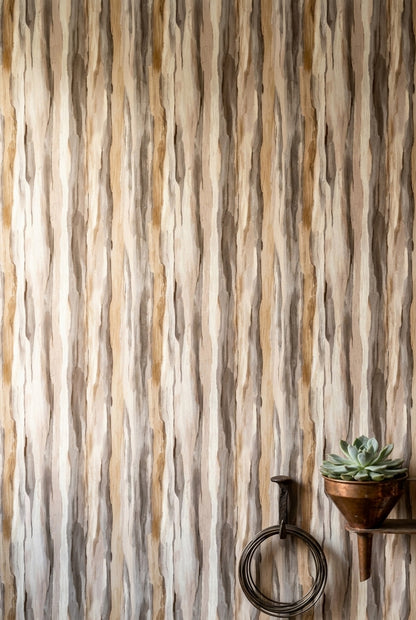 Vertical Stripes Wallpaper Neutral Removable Watercolor Wash Wall Double Roll