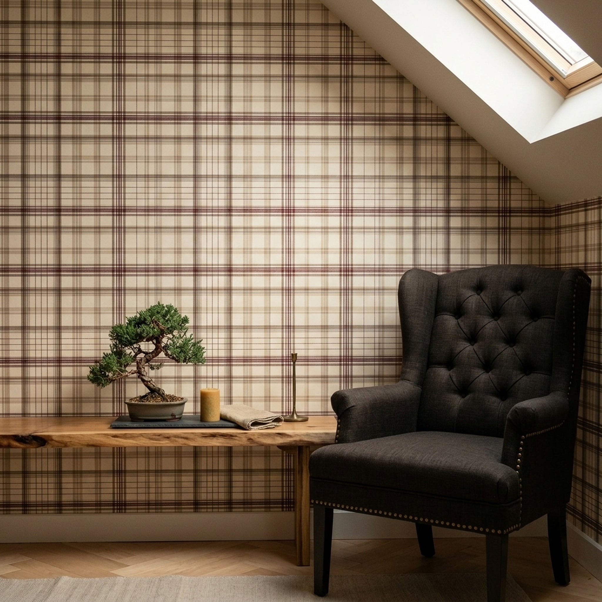 Plaid Wallpaper Tartan Removable Checkered Grid Wall Double Roll