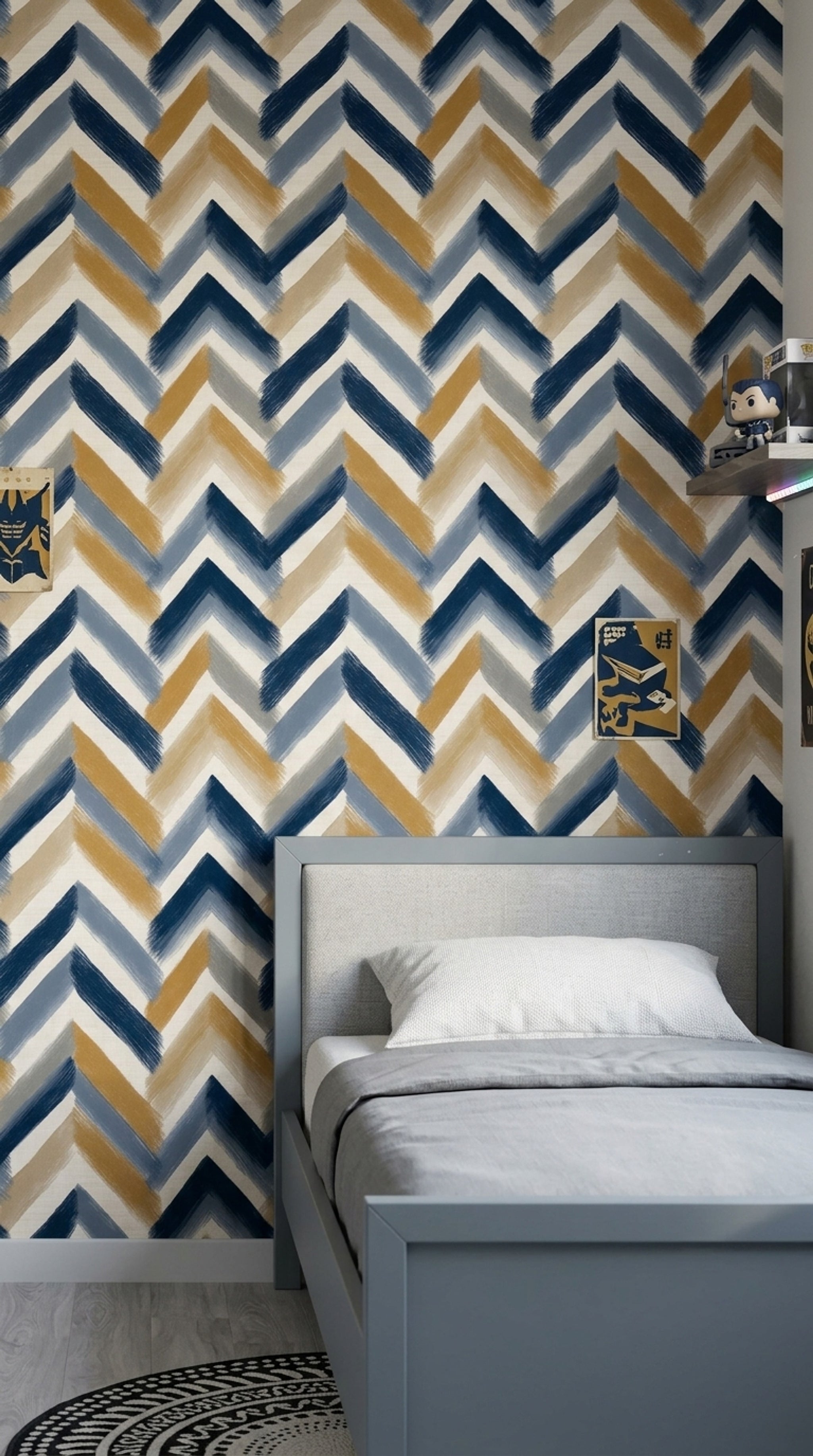 White Background Wallpaper Neutral Geometric Removable Wall Decor