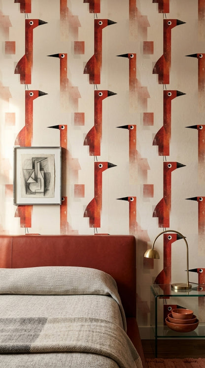 Mid Century Modern Wallpaper Retro Geometric Decorative Mural