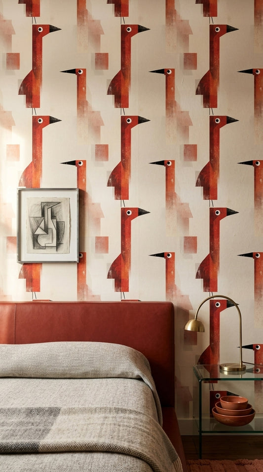 Mid Century Modern Wallpaper Retro Geometric Decorative Mural