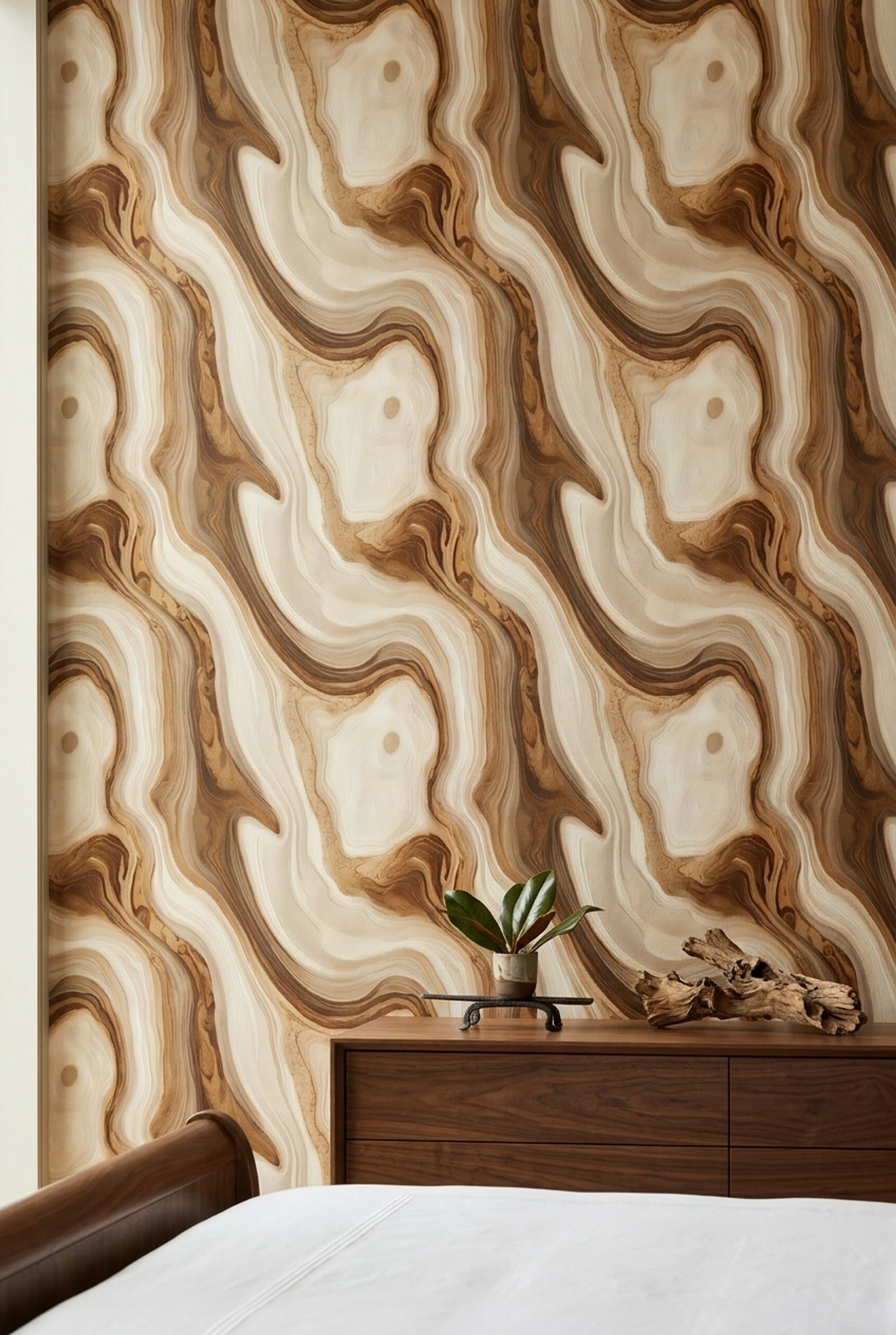 Marble Effect Wallpaper Abstract Swirl Agate Geode Removable Wall Decor