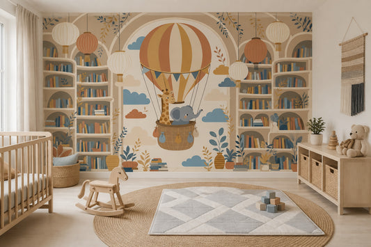 Hot Air Balloon Wallpaper Balloon Removable Nursery Wall Decor