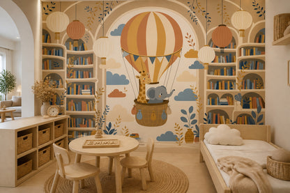 Hot Air Balloon Wallpaper Balloon Removable Nursery Wall Decor